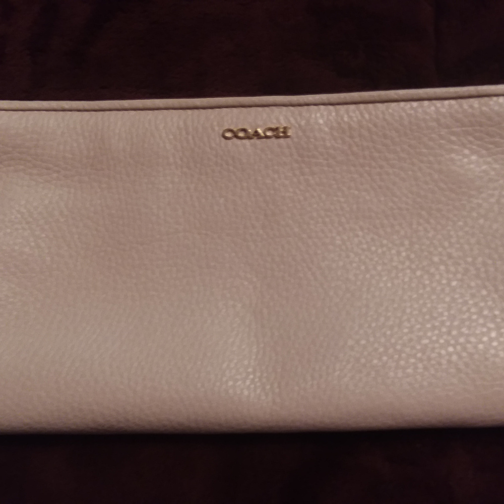 Coach Bone Leather Large Clutch / Wristlet